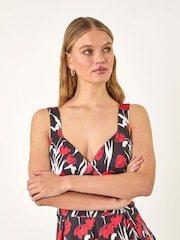 Roman Sweet Heart Floral Print Stretch Dress - Изображение 4 из 5