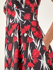 Roman Sweet Heart Floral Print Stretch Dress - Изображение 5 из 5