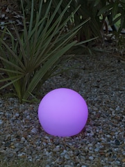 New Garden White Outdoor Buly Lighted Ball 20cm Solar Charging with Rechargeable Battery - Image 1 of 6
