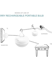 New Garden White Cherry Rechargeable Portable Light Bulb - Image 3 of 5
