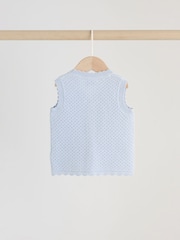 Blue Baby Knitted Top and Leggings Set 2 Piece (0mths-2yrs) - Image 4 of 10