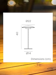 New Garden Anthracite Sardinia 40 Cordless Decorative Lamp with Rechargeable Battery - Image 3 of 6