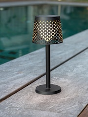 New Garden Black Greta Outdoor Multi Lamp Solar Charging with Rechargeable Battery - Image 1 of 6