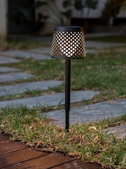 New Garden Black Greta Outdoor Multi Lamp Solar Charging with Rechargeable Battery - Image 3 of 6