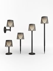 New Garden Black Greta Outdoor Multi Lamp Solar Charging with Rechargeable Battery - Image 4 of 6