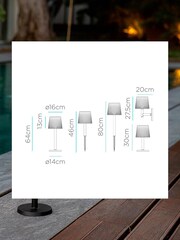 New Garden Black Greta Outdoor Multi Lamp Solar Charging with Rechargeable Battery - Image 5 of 6