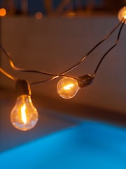 New Garden Allegra Black Garland of Lights Solar Charging with Rechargeable Battery - Image 2 of 4