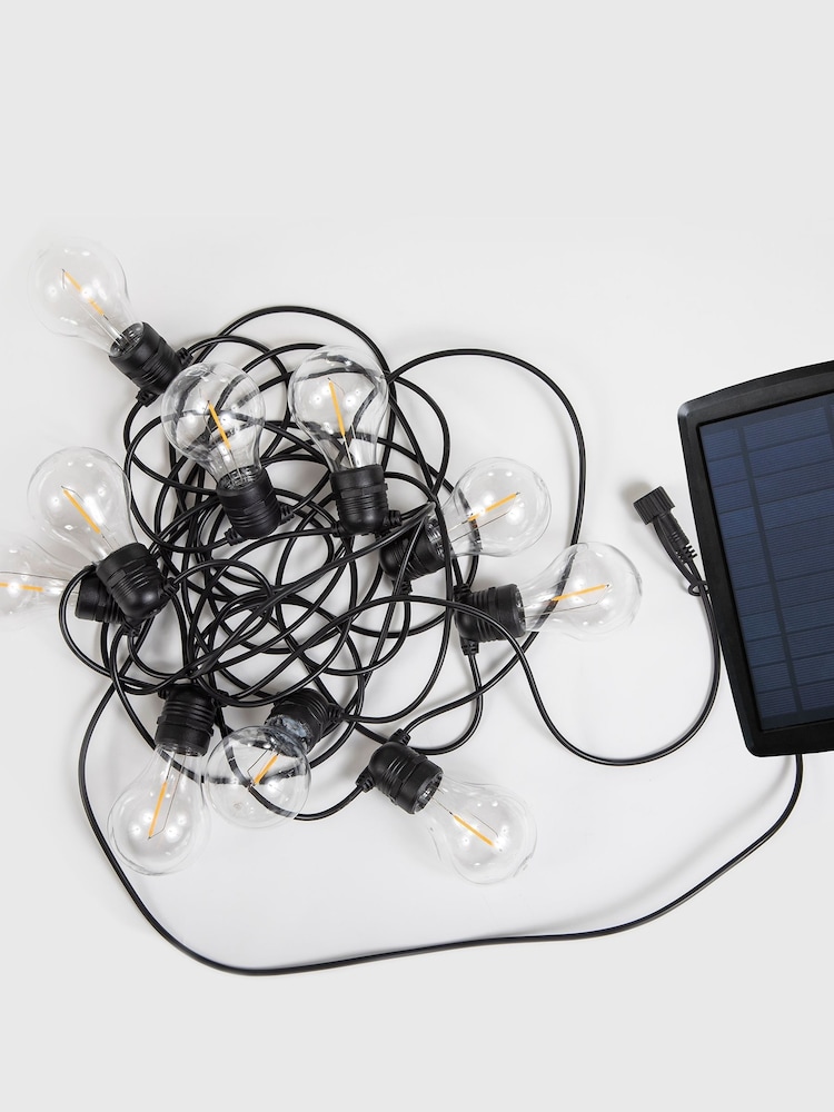 New Garden Allegra Black Garland of Lights Solar Charging with Rechargeable Battery - Image 4 of 4