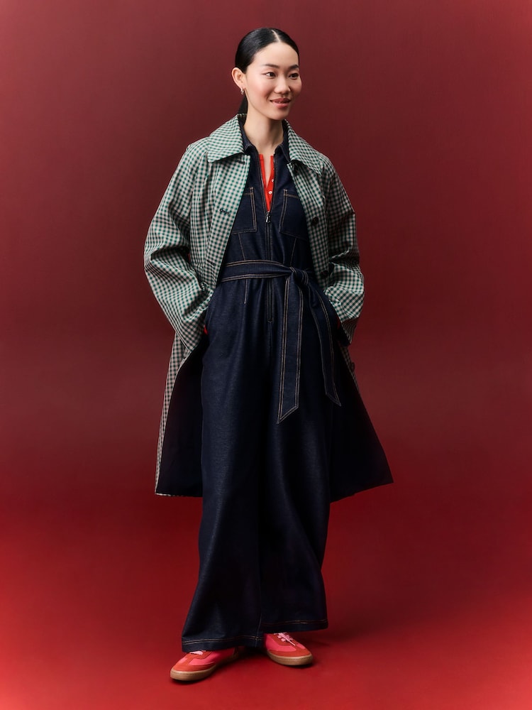 أزرق نيلي - Denim Jersey Jumpsuit - صورة 1 من 7 أزرق نيلي - Denim Jersey Jumpsuit - صورة 1 من 7