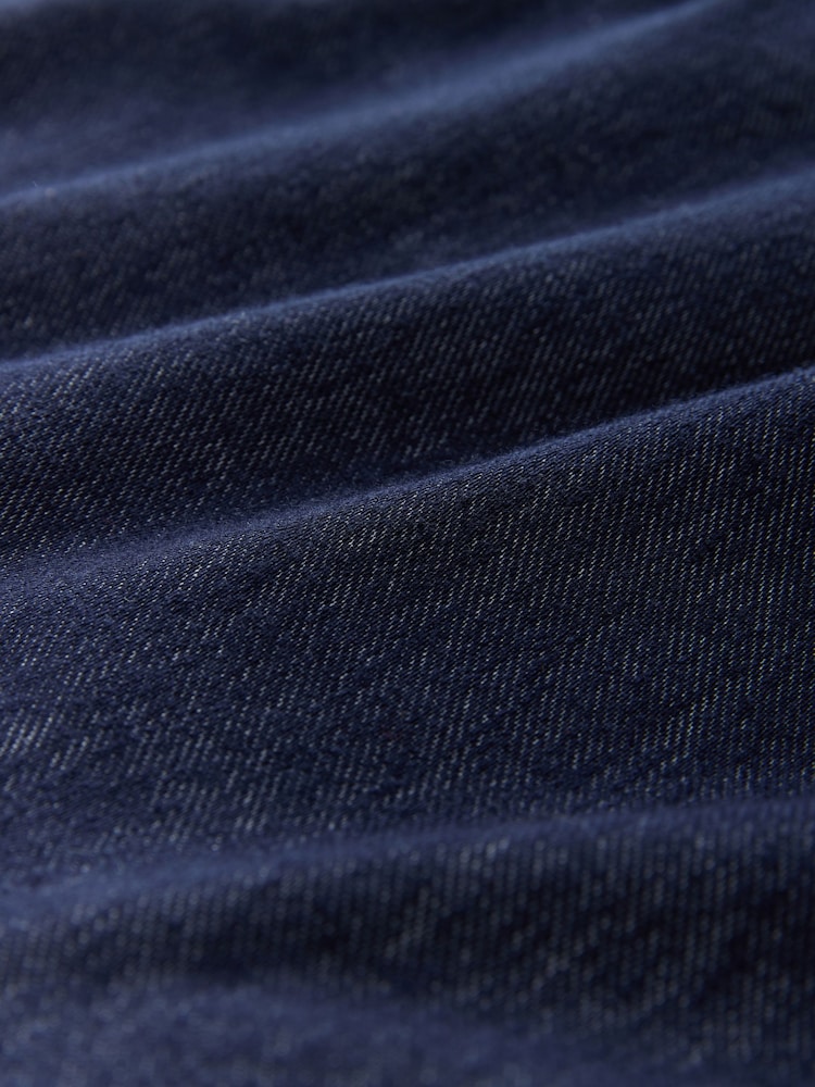 Indigo Blue Denim Jersey Jumpsuit - Image 4 of 4