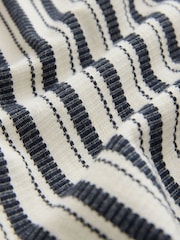 Navy/Ecru Stripe Drawstring Jersey Shorts - Image 10 of 10