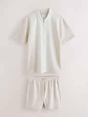 Marga neutra - Shorts de camisa com bolso com zíper - Imagem 1 de 6