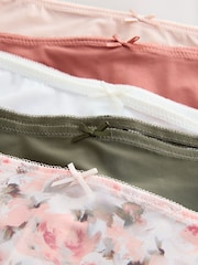 Sage Green Brazilian No VPL Lace Back Briefs 5 Pack - Image 7 of 8