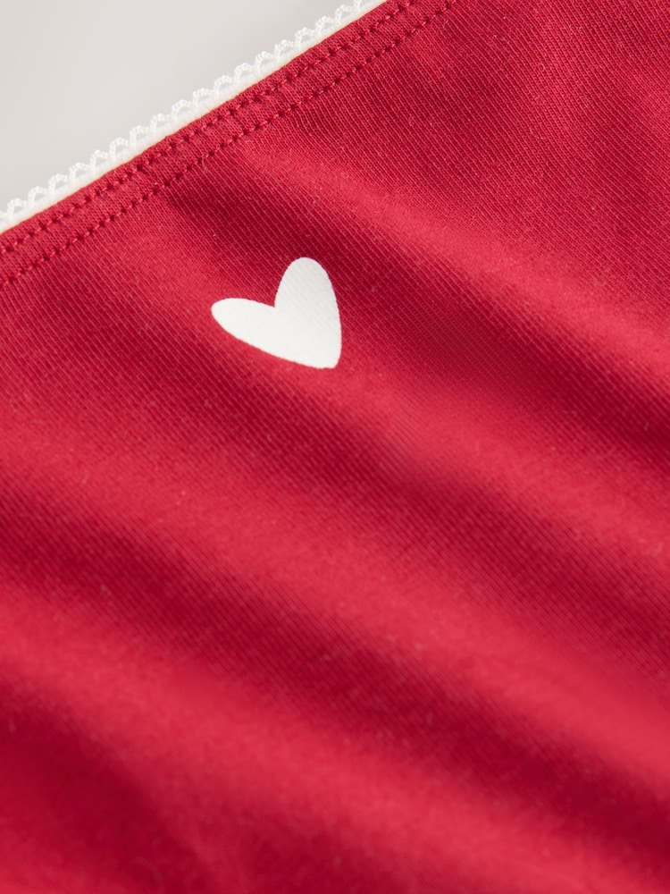Red/Black High Leg Cotton Rich Knickers 7 Pack - Image 10 of 10
