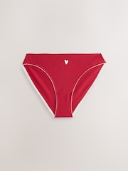 Red/Black High Leg Cotton Rich Knickers 7 Pack - Image 8 of 10