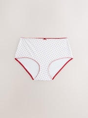 Red/Black Midi Cotton Rich Knickers 7 Pack - Image 6 of 10