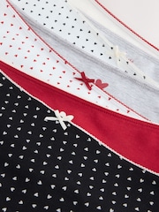 Red/Black Midi Cotton Rich Knickers 7 Pack - Image 9 of 10