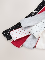 লাল/কালো - সুতির রিচ Knickers 7 প্যাক - 10এর মধ্যে 9 ছবি