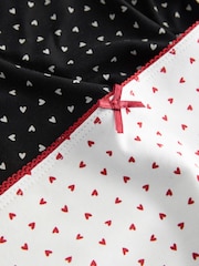 Red/Black Full Brief Cotton Rich Knickers 7 Pack - Image 10 of 13