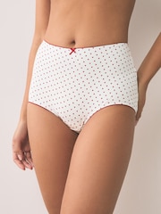 Red/Black Full Brief Cotton Rich Knickers 7 Pack - Image 11 of 13