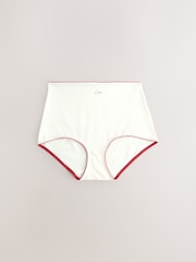 Red/Black Full Brief Cotton Rich Knickers 7 Pack - Image 3 of 13