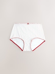 Red/Black Full Brief Cotton Rich Knickers 7 Pack - Image 4 of 13