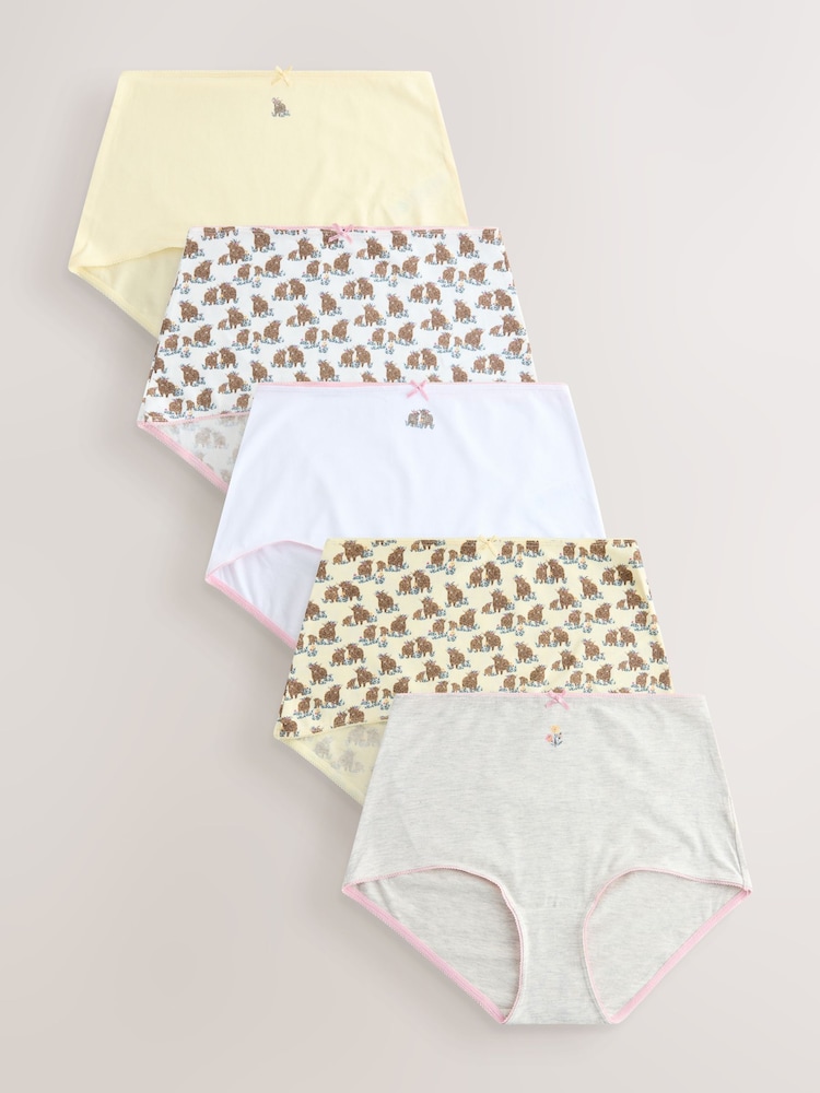 أصفر ليموني - حزمة من 5 سراويل داخلية غنية بالقطن - صورة 1 من 12