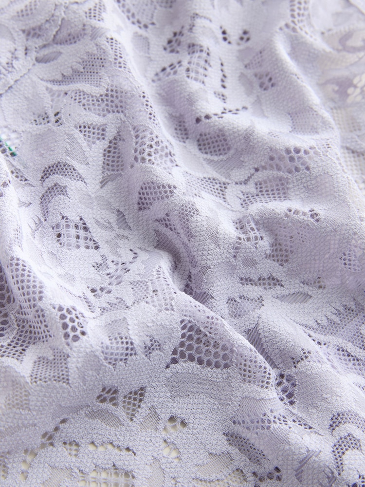 Blue High Leg All Over Lace Knickers 3 Pack - Image 10 of 10