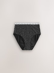 Black/Red Heart Full Brief Heavy Flow Period Knickers 2 Pack - Image 2 of 5