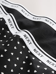 Black/Red Heart Full Brief Heavy Flow Period Knickers 2 Pack - Image 5 of 5