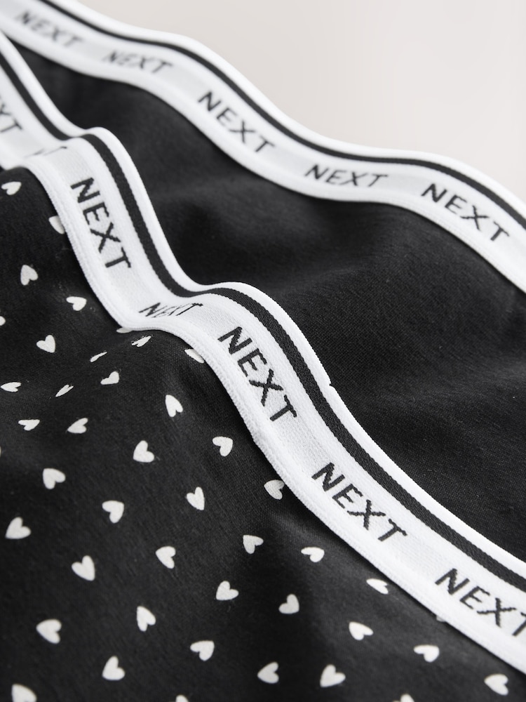 Black/Red Heart Full Brief Heavy Flow Period Knickers 2 Pack - Image 5 of 5