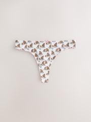 Lemon Yellow Thong Cotton Rich Knickers 5 Pack - Image 2 of 11