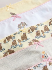 Lemon Yellow Thong Cotton Rich Knickers 5 Pack - Image 6 of 11