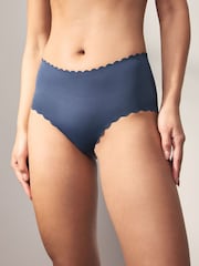 Navy Midi No VPL Scallop Edge Knickers - Image 1 of 5