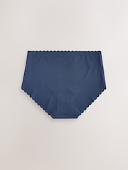 Navy Midi No VPL Scallop Edge Knickers - Image 4 of 5