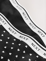 Black/Red Heart High Leg Heavy Flow Period Knickers 2 Pack - Image 6 of 6