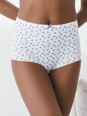 Blue Floral Full Brief Lace Back No VPL Invisible Knickers 5 Pack - Image 2 of 11