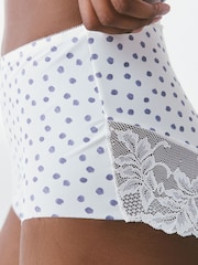 Blue Floral Full Brief Lace Back No VPL Invisible Knickers 5 Pack - Image 4 of 11