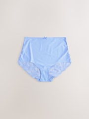 Blue Floral Full Brief Lace Back No VPL Invisible Knickers 5 Pack - Image 7 of 11