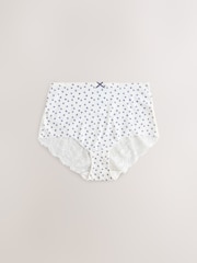Blue Floral Full Brief Lace Back No VPL Invisible Knickers 5 Pack - Image 8 of 11