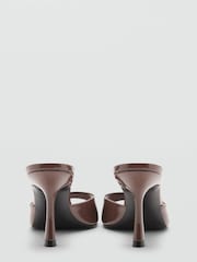 Mango Brown Patent Heeled Sandals - Image 3 of 3