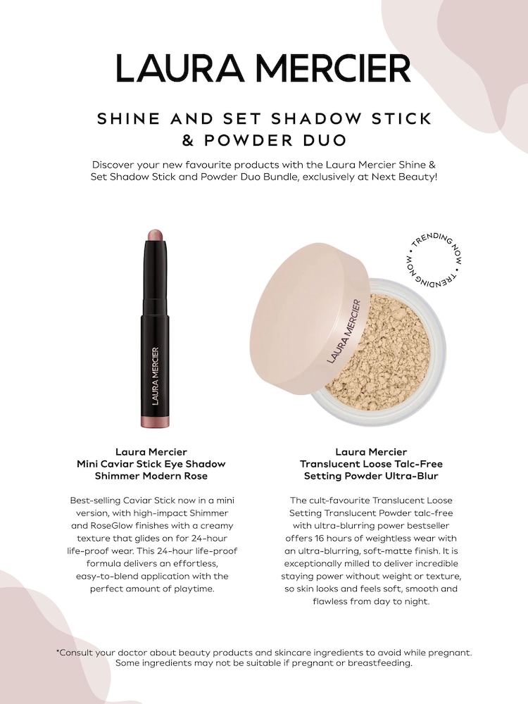 Laura Mercier Shine and Set Shadow Stick and Powder Duo Worth 38 - Image 2 of 2