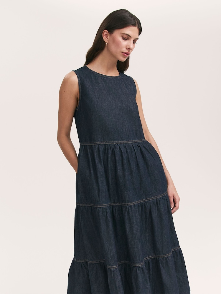 Finery Blue Essie Dress - Image 2 of 4 Finery Blue Essie Dress - Image 2 of 4