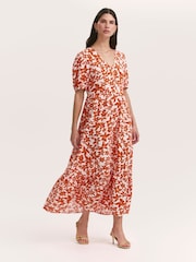 Finery Orange Sabine Dress - Image 1 of 4
