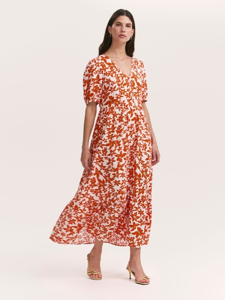 Finery Orange Sabine Dress - Image 1 of 4 Finery Orange Sabine Dress - Image 1 of 4