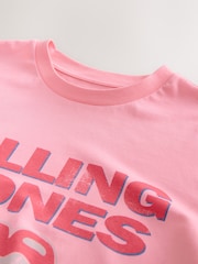Pink Rolling Stones - Reguläre Passform - T-Shirt mit Bandgrafik-Print - Bild 8 von 8