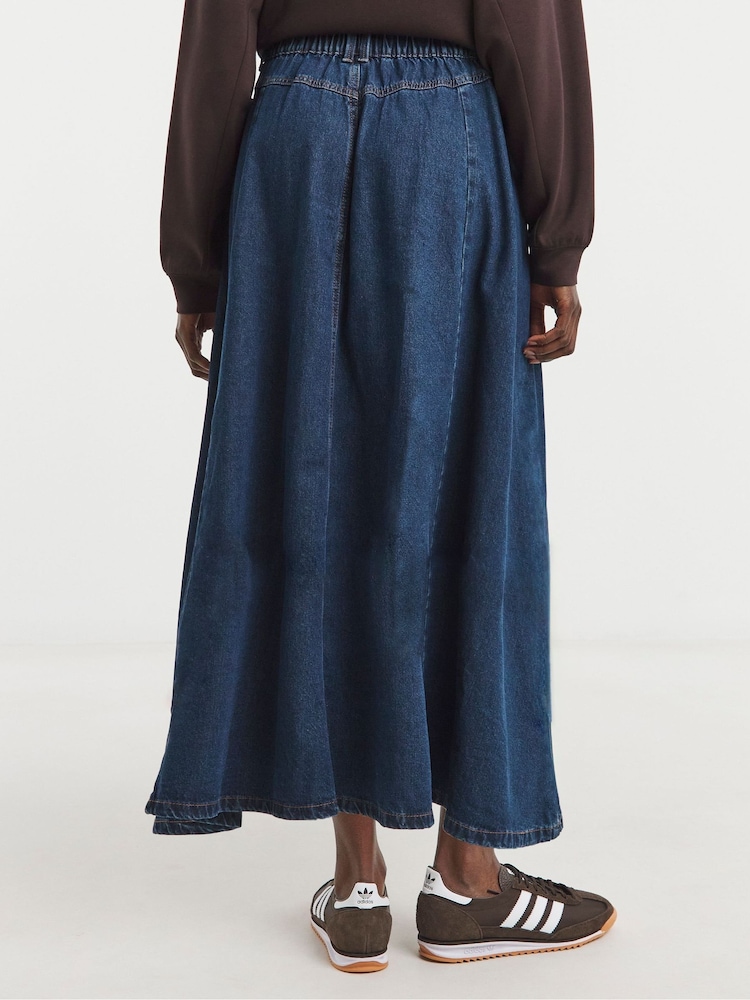 JD Williams Blue Full Circle Denim Skirt - Image 2 of 4