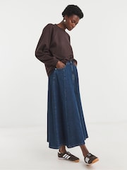 JD Williams Blue Full Circle Denim Skirt - Image 3 of 4
