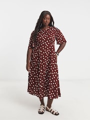 Simply Be Brown Midi Dress - Image 1 of 4