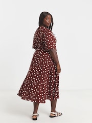 Simply Be Brown Midi Dress - Image 2 of 4